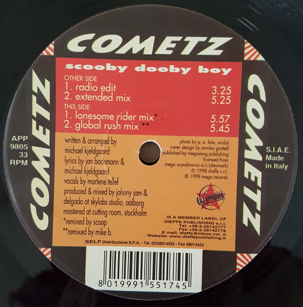 Cometz - Scooby Dooby Boy | DJ Approved (APP 9805) - 3