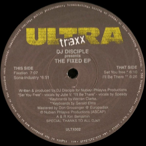 DJ Disciple - The Fixed EP | Ultra Traxx (ULTX002) - main