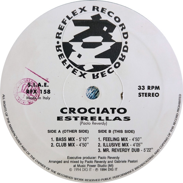 Crociato - Estrellas | Reflex Records (RFX 158) - 3