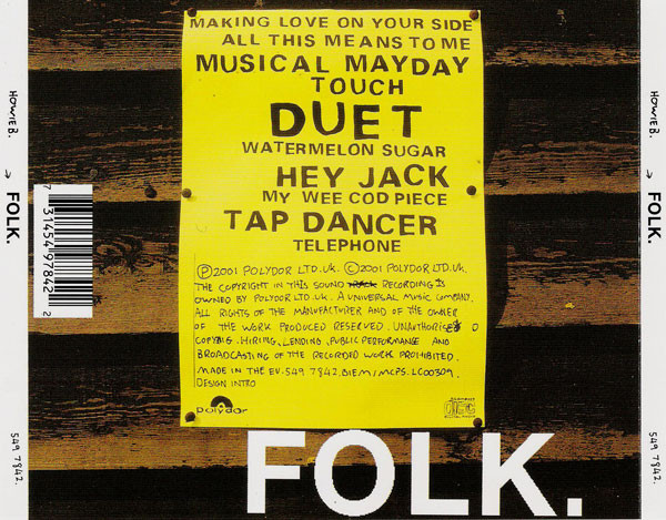 Howie B. - Folk. | Polydor (549 7842) - 2