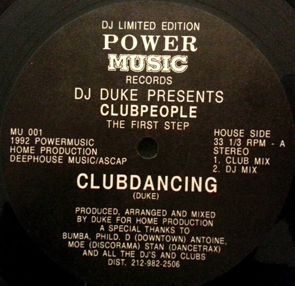 DJ Duke Presents Club People - The First Step | Power Music Records (MU 001) - main DJ Duke Presents Club People - The First Step | Power Music Records (MU 001) - main