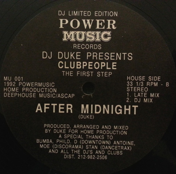 DJ Duke Presents Club People - The First Step | Power Music Records (MU 001) - 2 DJ Duke Presents Club People - The First Step | Power Music Records (MU 001) - 2
