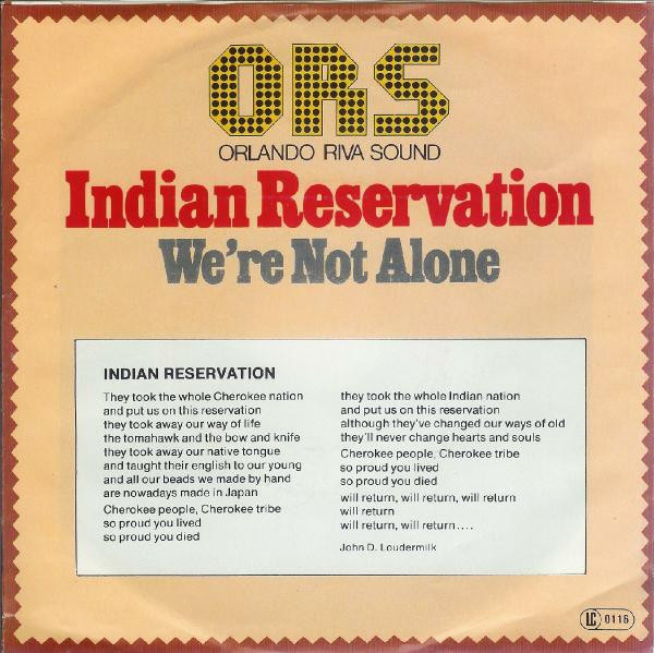 O.R.S. (Orlando Riva Sound) - Indian Reservation | Ariola (100 788) - 2