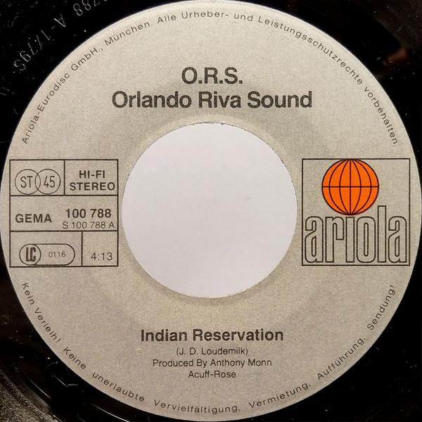 O.R.S. (Orlando Riva Sound) - Indian Reservation | Ariola (100 788) - 3