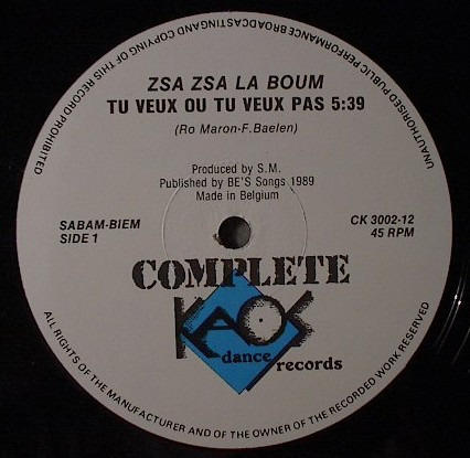 Zsa Zsa "La Boum" - Tu Veux Ou Tu Veux Pas ? | Complete Kaos (CK 3002) - 3