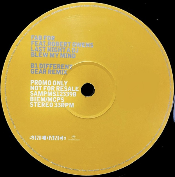 Fab For Feat. Robert Owens - Last Night A DJ Blew My Mind | Sine Dance (SAMPMS123396) - 3 Fab For Feat. Robert Owens - Last Night A DJ Blew My Mind | Sine Dance (SAMPMS123396) - 3