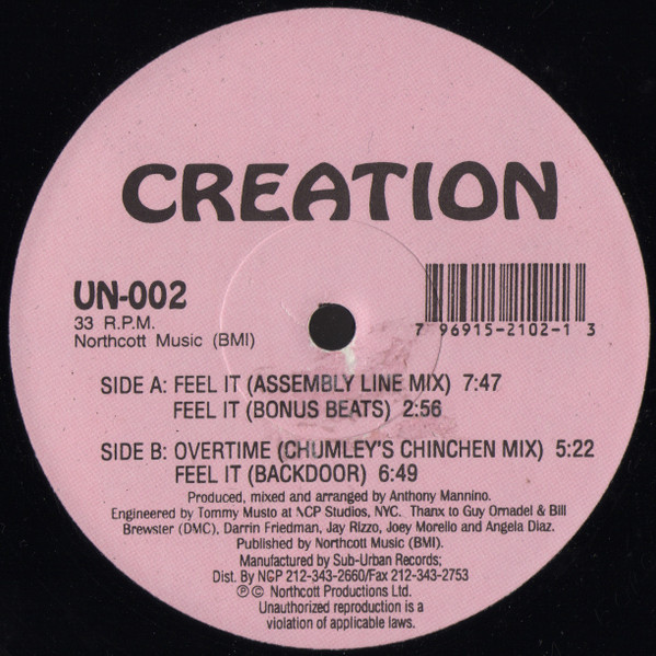 Creation - Feel It | Unclassified (UN-002) - main