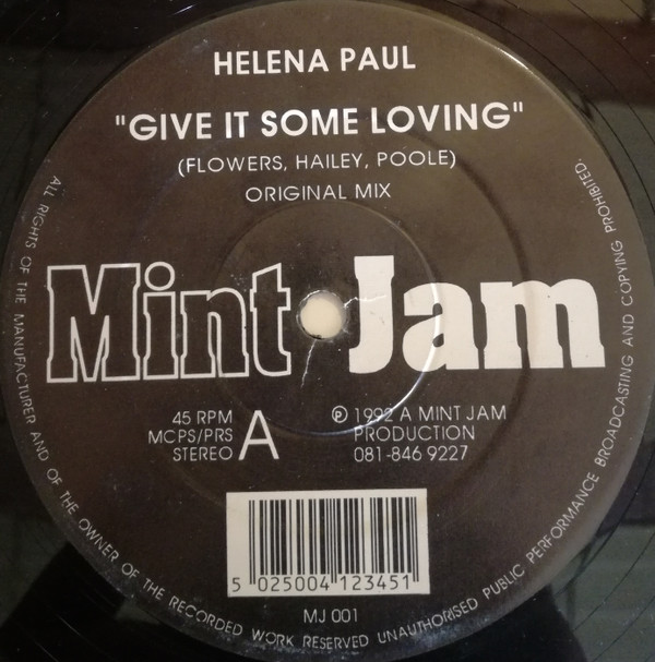 Helena Paul - Give It Some Loving | Mint Jam (MJ 001) - main