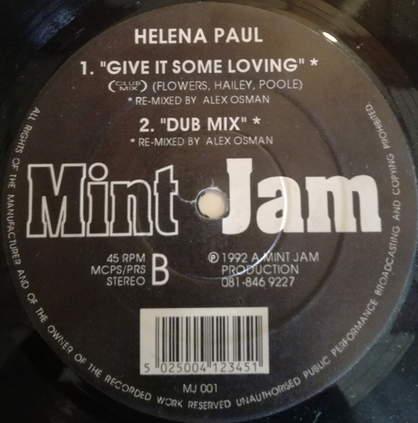 Helena Paul - Give It Some Loving | Mint Jam (MJ 001) - 2
