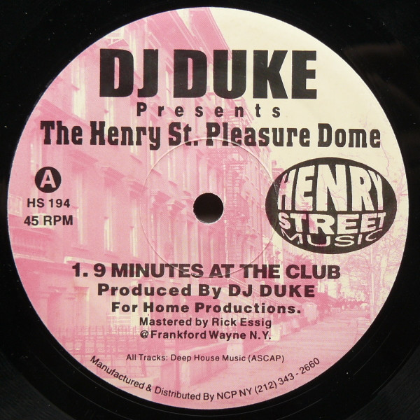 DJ Duke - The Henry St. Pleasure Dome | Henry Street Music (HS 194)