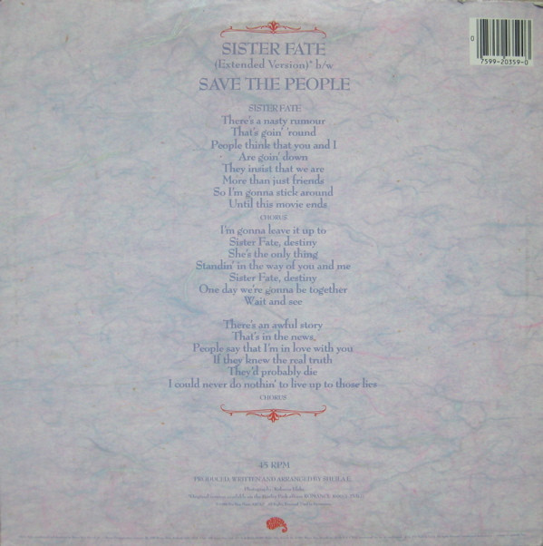 Sheila E. - Sister Fate | Paisley Park (0-20359) - 2