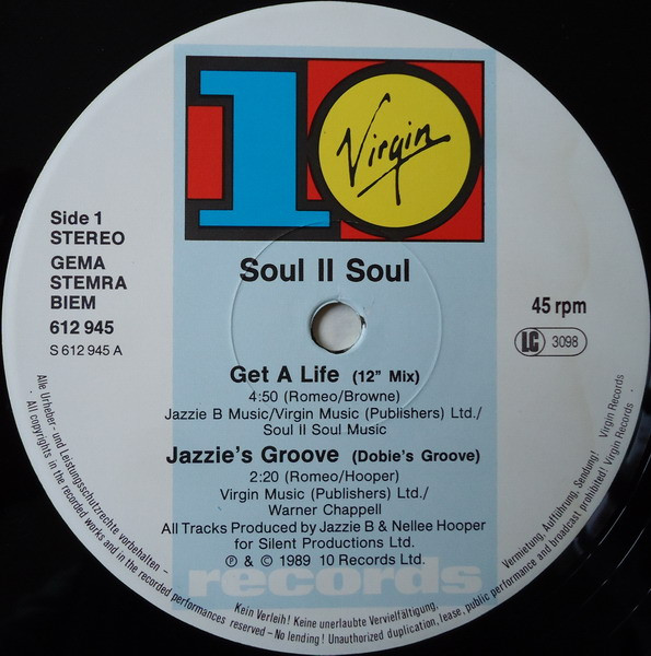 Soul II Soul - Get A Life | 10 Records (TEN R 284) - 3