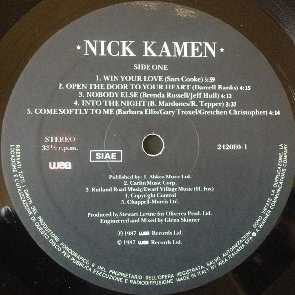 Nick Kamen - Nick Kamen | WEA (242080-1) - 3