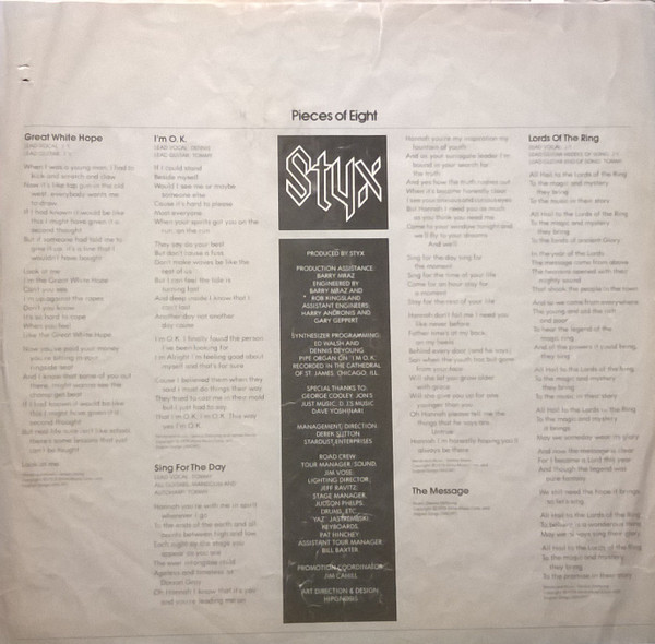 Styx - Pieces Of Eight | A&M Records (SP-4724) - 6 Styx - Pieces Of Eight | A&M Records (SP-4724) - 6