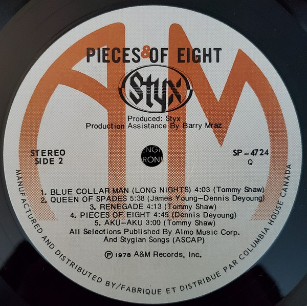 Styx - Pieces Of Eight | A&M Records (SP-4724) - 9 Styx - Pieces Of Eight | A&M Records (SP-4724) - 9