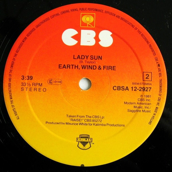 Earth, Wind & Fire - Fall In Love With Me | CBS (CBSA 12.2927) - 4