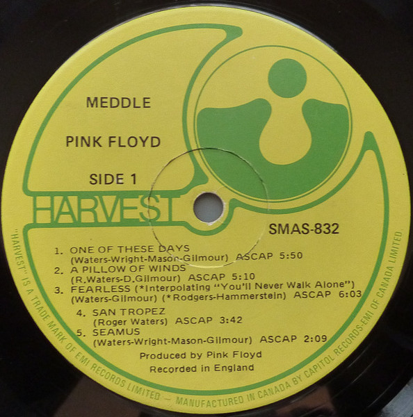Pink Floyd - Meddle | Harvest (SMAS-832) - 2