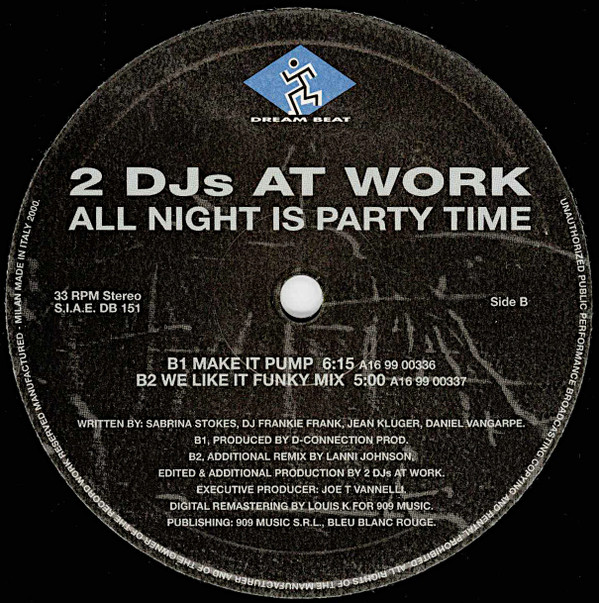2 DJs At Work - All Night Is Party Time | Dream Beat (DB 151) - 4 2 DJs At Work - All Night Is Party Time | Dream Beat (DB 151) - 4