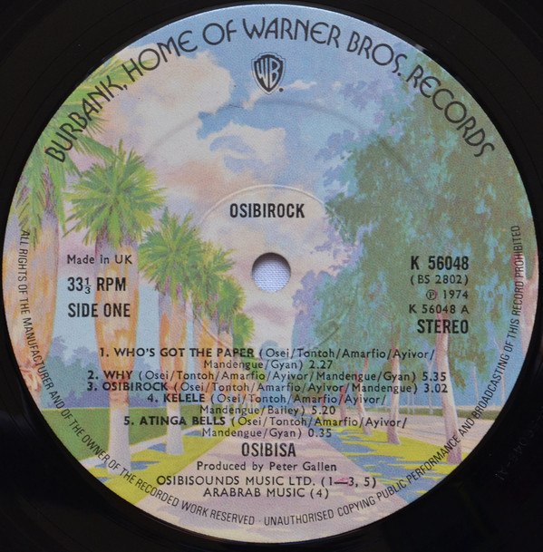 Osibisa - Osibirock | Warner Bros. Records (K 56048) - 3