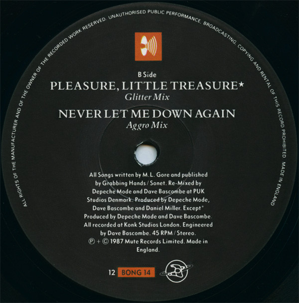 Depeche Mode - Never Let Me Down Again (Split Mix) | Mute (12 BONG 14) - 4