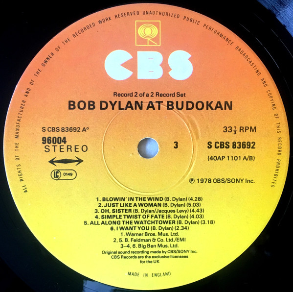 Bob Dylan At Budokan