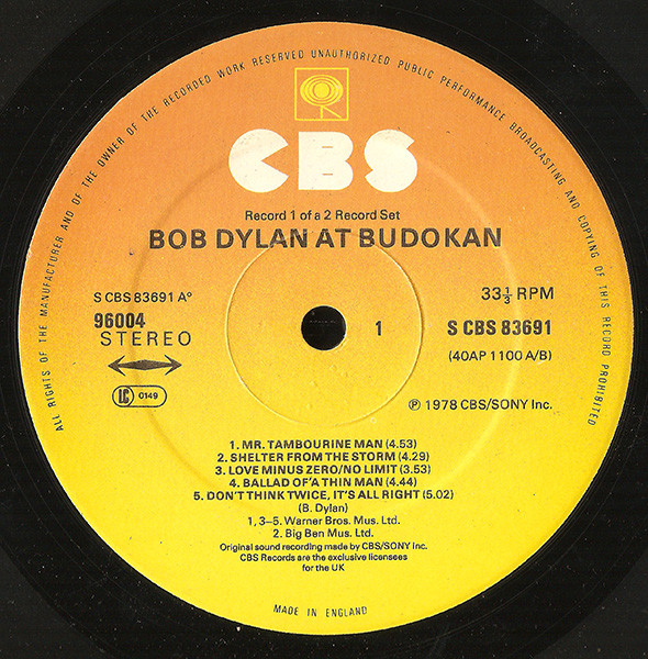 Bob Dylan At Budokan