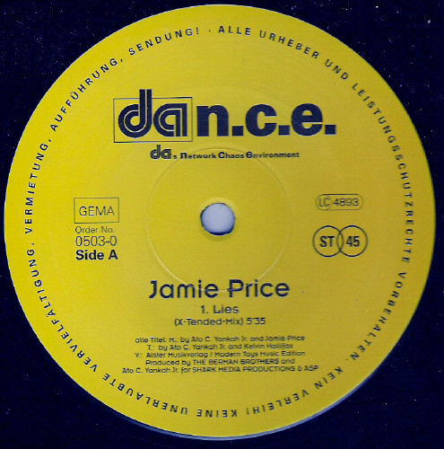 Jamie Price - Lies | Da n.c.e. (0503-0) - 2