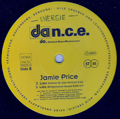 Jamie Price - Lies | Da n.c.e. (0503-0) - 3