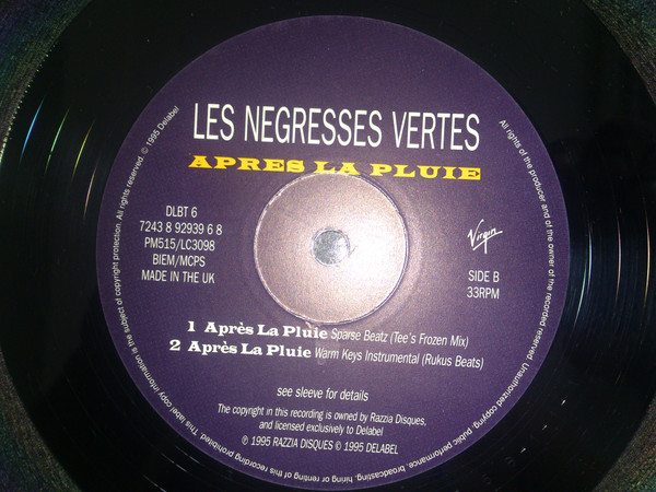 Les Negresses Vertes - Après La Pluie | Virgin (7243 8 92939 6 8) - 2