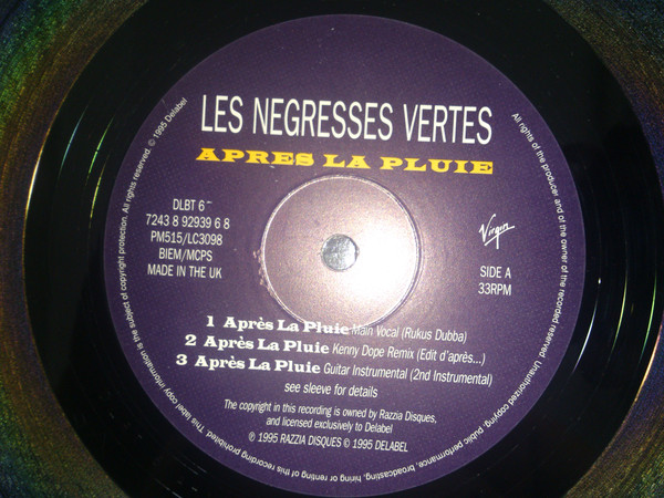 Les Negresses Vertes - Après La Pluie | Virgin (7243 8 92939 6 8) - 3