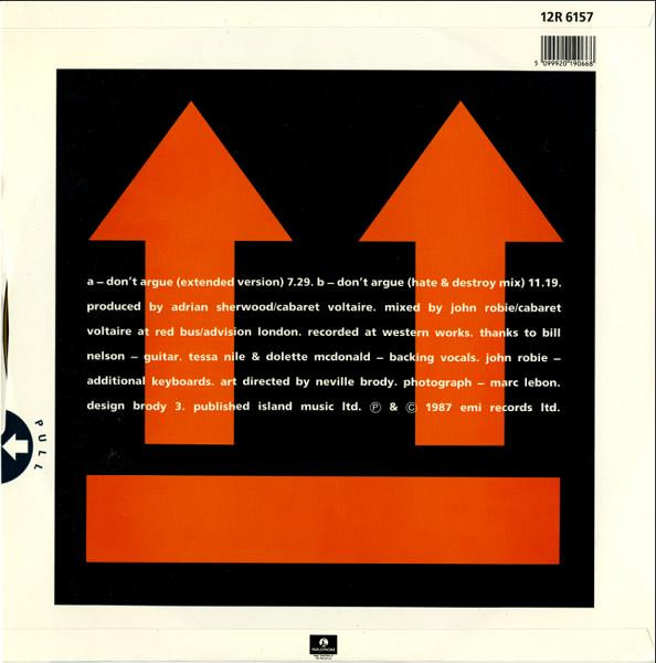Cabaret Voltaire - Don't Argue | Parlophone (12R 6157) - 2 Cabaret Voltaire - Don't Argue | Parlophone (12R 6157) - 2
