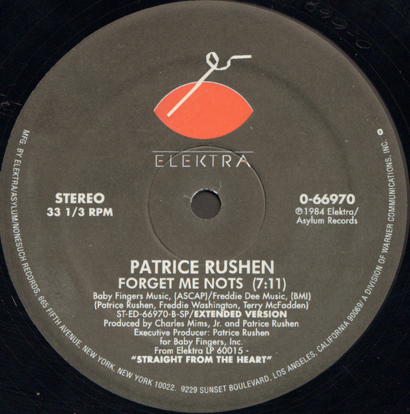 Patrice Rushen - Feels So Real (Won't Let Go) / Forget Me Nots | Elektra (0-66970) - 2