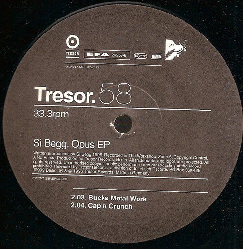 Si Begg - Opus EP | Tresor (Tresor 58) - 2
