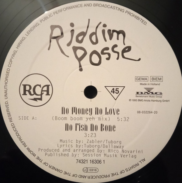 Riddim Posse - No Money No Love | BMG (74321 16306 1) - 3 Riddim Posse - No Money No Love | BMG (74321 16306 1) - 3