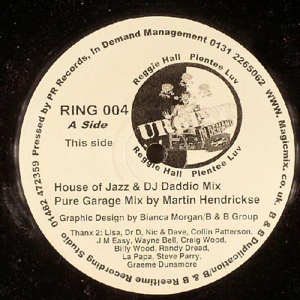 Reggie Hall - Plentee Luv | Ringrose Recordings (RING004) - main Reggie Hall - Plentee Luv | Ringrose Recordings (RING004) - main