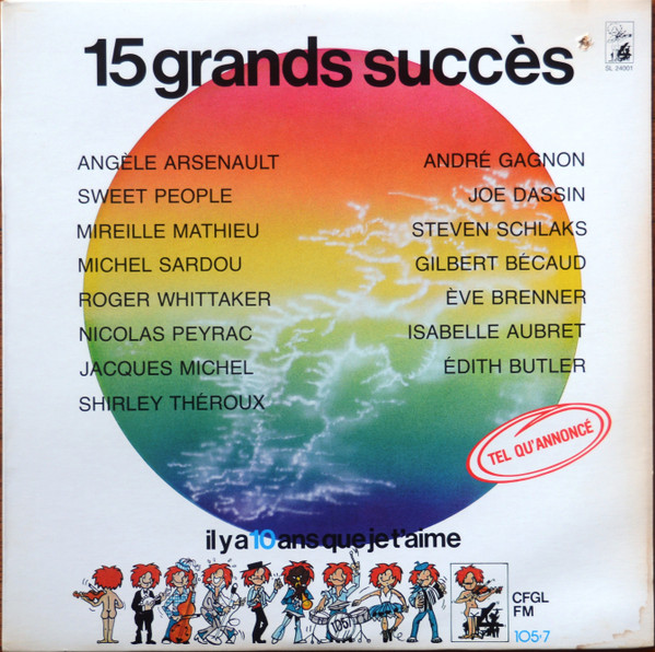 Various - 15 Grands Succès: Il y A 10 Ans Que Je T'aime | Sonotel (SL-24001) - main Various - 15 Grands Succès: Il y A 10 Ans Que Je T'aime | Sonotel (SL-24001) - main
