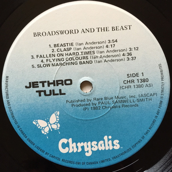 Jethro Tull - The Broadsword And The Beast | Chrysalis (CHR 1380) - 3