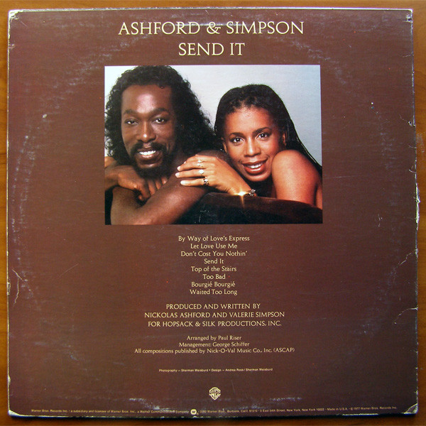 Ashford & Simpson - Send It | Warner Bros. Records (BS 3088) - 2 Ashford & Simpson - Send It | Warner Bros. Records (BS 3088) - 2