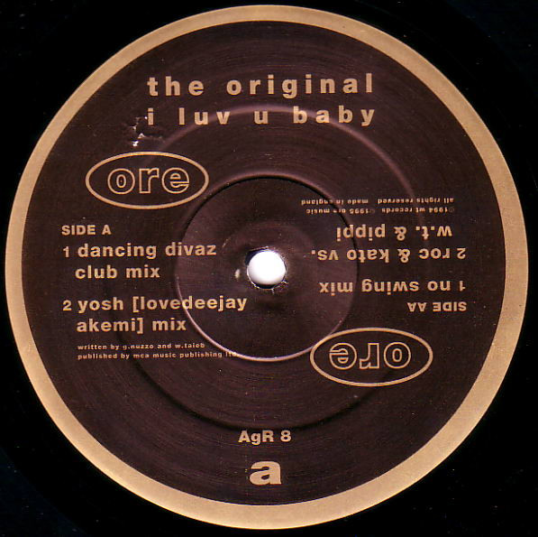 The Original - I Luv U Baby | Ore Music (AgR 8) - 3