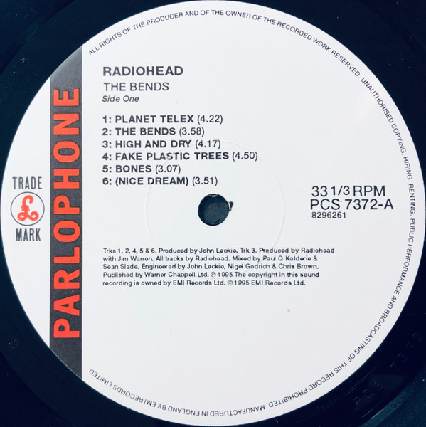 Radiohead - The Bends | Parlophone (7243 8 29626 1 8) - 3 Radiohead - The Bends | Parlophone (7243 8 29626 1 8) - 3