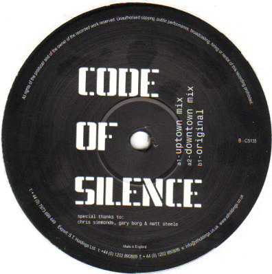 Chris Simmonds , Gary Borg & Matt Steele - Code Of Silence | Cross Section Records (CS135) - 3 Chris Simmonds , Gary Borg & Matt Steele - Code Of Silence | Cross Section Records (CS135) - 3