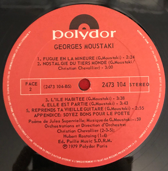 Moustaki - Moustaki | Polydor (2473 104) - 3
