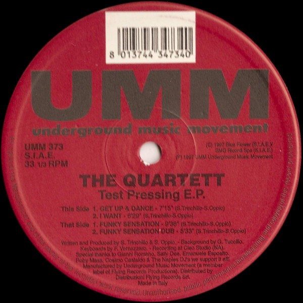 The Quartett - Test Pressing E.P. | UMM (UMM 373) - main The Quartett - Test Pressing E.P. | UMM (UMM 373) - main