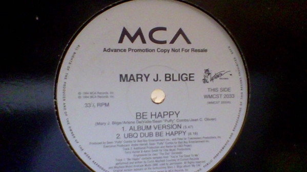 Mary J. Blige - Be Happy | MCA Records (WMCST 2033)