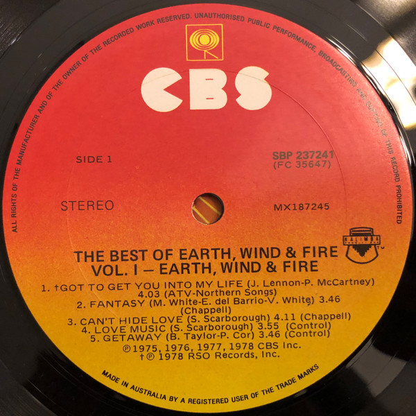 Earth, Wind & Fire - The Best Of Earth Wind & Fire Vol. 1 | CBS (SBP 237241) - 5 Earth, Wind & Fire - The Best Of Earth Wind & Fire Vol. 1 | CBS (SBP 237241) - 5