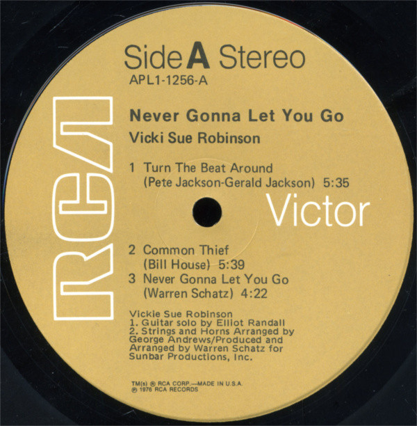 Vicki Sue Robinson - Never Gonna Let You Go | RCA Victor (APL1-1256) - 3 Vicki Sue Robinson - Never Gonna Let You Go | RCA Victor (APL1-1256) - 3