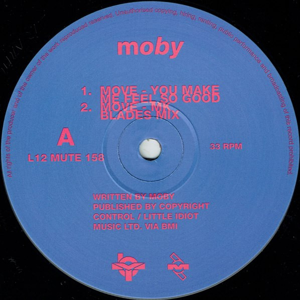 Moby - Move - The Mixes | Mute (L12 MUTE 158) - 3