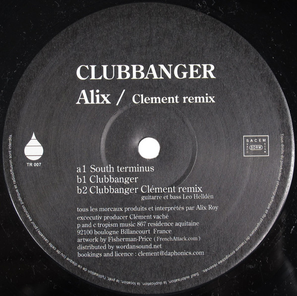 Alix Roy - Clubbanger | Tropism Records (TR 007)