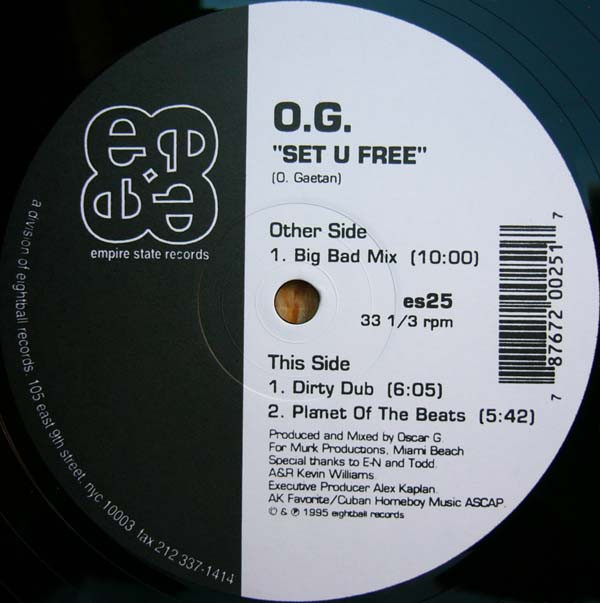 Oscar Gaetan - Set U Free | Empire State Records (es25) - 2