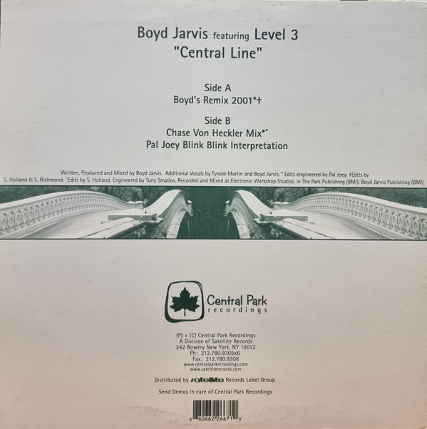 Boyd Jarvis Featuring Level 3 - Central Line | Central Park Recordings (CPR3011) - 2 Boyd Jarvis Featuring Level 3 - Central Line | Central Park Recordings (CPR3011) - 2